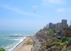 The coastline of Lima